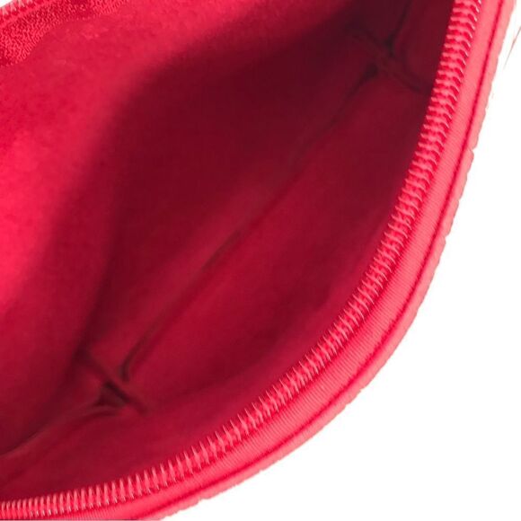 Kate & Mallory Red Studded Croc Embossed Faux Leather Shoulder Bag and Pouch - Picture 16 of 16